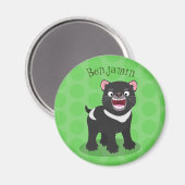 かわいい空腹タスマニア悪魔の漫画イラストレーション マグネット (正面/裏面)