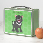 かわいい空腹タスマニア悪魔の漫画イラストレーション メタルランチボックス (インサイチュ)