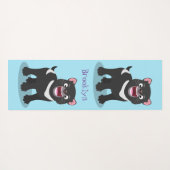 かわいい空腹タスマニア悪魔の漫画イラストレーション ヨガマット (裏面(横))