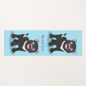 かわいい空腹タスマニア悪魔の漫画イラストレーション ヨガマット (正面(横))