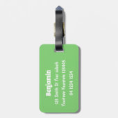 かわいい空腹タスマニア悪魔の漫画イラストレーション ラゲッジタグ (裏面縦)