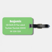 かわいい空腹タスマニア悪魔の漫画イラストレーション ラゲッジタグ (裏面横)