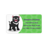 かわいい空腹タスマニア悪魔の漫画イラストレーション ラベル (正面)