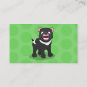 かわいい空腹タスマニア悪魔の漫画イラストレーション 名刺 (裏面)