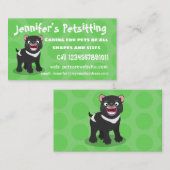 かわいい空腹タスマニア悪魔の漫画イラストレーション 名刺 (正面/裏面)