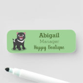 かわいい空腹タスマニア悪魔の漫画イラストレーション 名札 (インサイチュ)