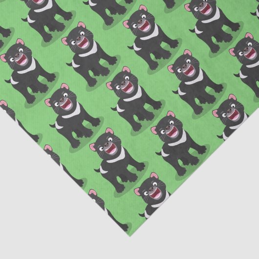 かわいい空腹タスマニア悪魔の漫画イラストレーション 薄葉紙 (詳細)