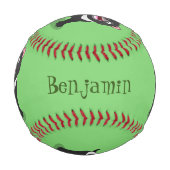 かわいい空腹タスマニア悪魔の漫画イラストレーション 野球ボール (正面)