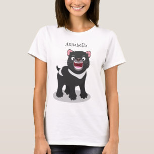 かわいい空腹タスマニア悪魔の漫画イラストレーション Tシャツ