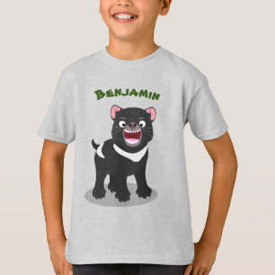 かわいい空腹タスマニア悪魔の漫画イラストレーション Tシャツ