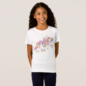 かわいい空飛ぶユニコーン Tシャツ (正面フル)