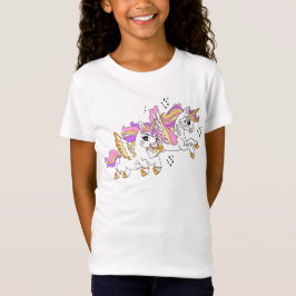 かわいい空飛ぶユニコーン Tシャツ