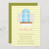 かわいい窓からのお引越しお知らせ 案内状 (正面/裏面)