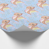 *~*かわいい竜お洒落竜飛んでいる恐竜の模様 ラッピングペーパー (角)