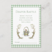 かわいい童話の動物ジンガム赤ちゃんシャワー エンクロージャーカード (正面)