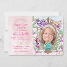 かわいい童話ガーデン妖精と鏡写真