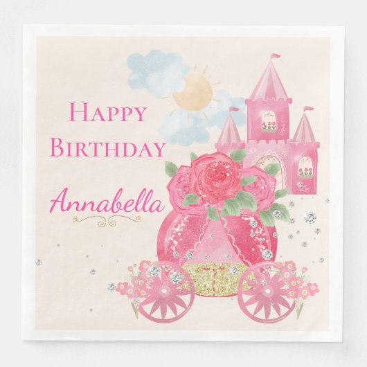 かわいい童話ピンクプリンセスパーティー (正面)