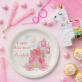 かわいい童話ピンクプリンセスパーティー ペーパープレート (パーティー)