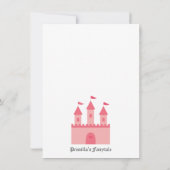 かわいい童話プリンセステーマガールバースデーパーティー 招待状 (裏面)