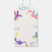 かわいい童話魔法ドラゴンベビーシャワー ギフトタグ (裏面)