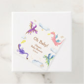 かわいい童話魔法ドラゴンベビーシャワー フェイバータグ (インサイチュ)