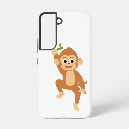 かわいい竹と猿  SAMSUNG GALAXYケース (裏面)
