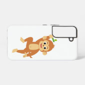 かわいい竹と猿  SAMSUNG GALAXYケース (裏面横)
