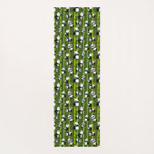 かわいい竹パンダクマ動物アジア柄 ヨガマット (裏面)