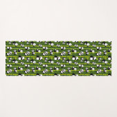 かわいい竹パンダクマ動物アジア柄 ヨガマット (正面(横))