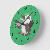 かわいい笑いおもしろいが浮かぶ小さなカブラ漫画 ラウンド壁時計 (傾斜)