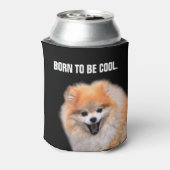 かわいい笑いポメラニア犬犬 缶クーラー (缶裏面)