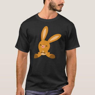 かわいい笑いマンガうさぎTシャツ Tシャツ