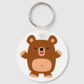 かわいい笑いマンガのクマのキーチェーン キーホルダー (正面)