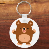 かわいい笑いマンガのクマのキーチェーン キーホルダー (正面)