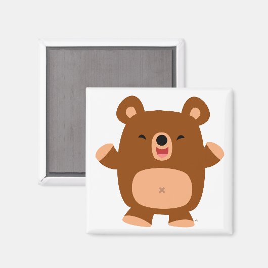 かわいい笑いマンガのクマの磁石 マグネット (正面/裏面)