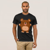 かわいい笑いマンガのクマTシャツ Tシャツ (正面フル)