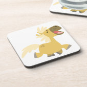 かわいい笑いマンガのポニーコースターセット コースター (左側)