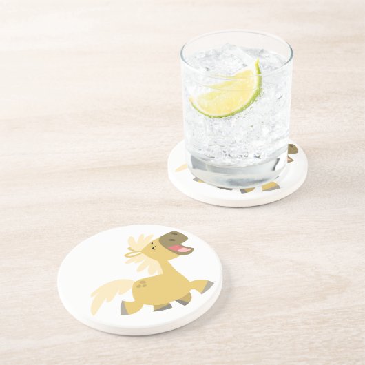 かわいい笑いマンガのポニーコースター コースター (側面)