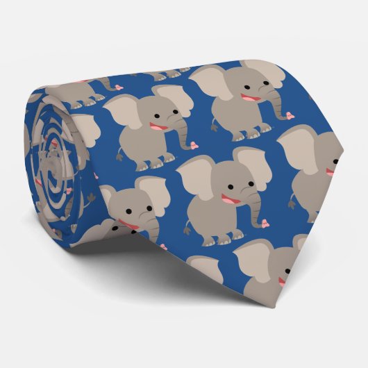 かわいい笑いマンガ象のネクタイ ネクタイ (ロール)