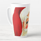 かわいい笑いヴィンテージサンタ カフェラテマグ (左アングル)