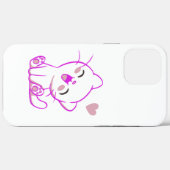 かわいい笑い小さな明るい赤紫色子猫 Case-Mate iPhoneケース (裏面 (横))