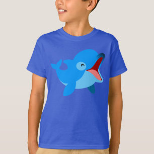 かわいい笑い漫画ドルフィンの子どもTシャツ Tシャツ