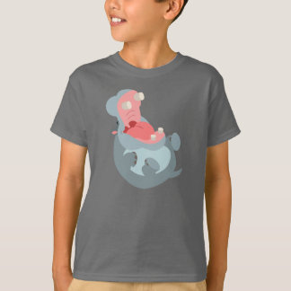 かわいい笑い漫画ヒッポの子供たちTシャツ Tシャツ