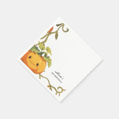 かわいい笑顔かぼちゃランド誕生日 スタンダードカクテルナプキン (角)