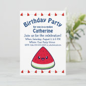 かわいい笑顔かわいいスイカ誕生日 招待状 (スタンド正面)