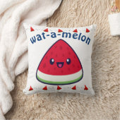 かわいい笑顔かわいいスイカ クッション (ブランケット)