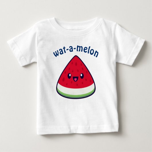 かわいい笑顔かわいいスイカ ベビーTシャツ (正面)
