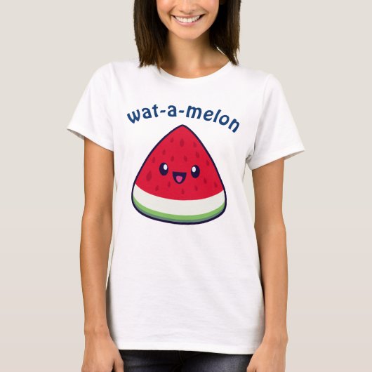 かわいい笑顔かわいいスイカ Tシャツ (正面)