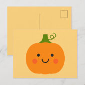 かわいい笑顔のかぼちゃのイラスト ポストカード (正面/裏面)