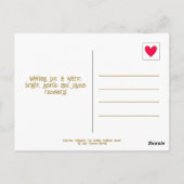 かわいい笑顔のひまわりナースの回復おめでとうカード ポストカード (裏面)